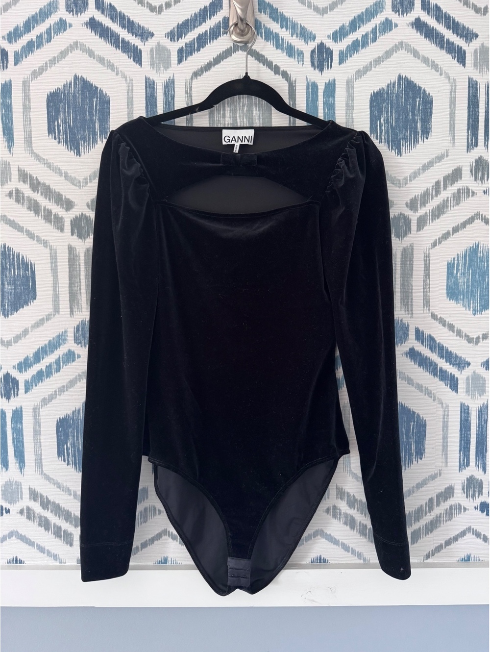 GANNI Velvet Bodysuit